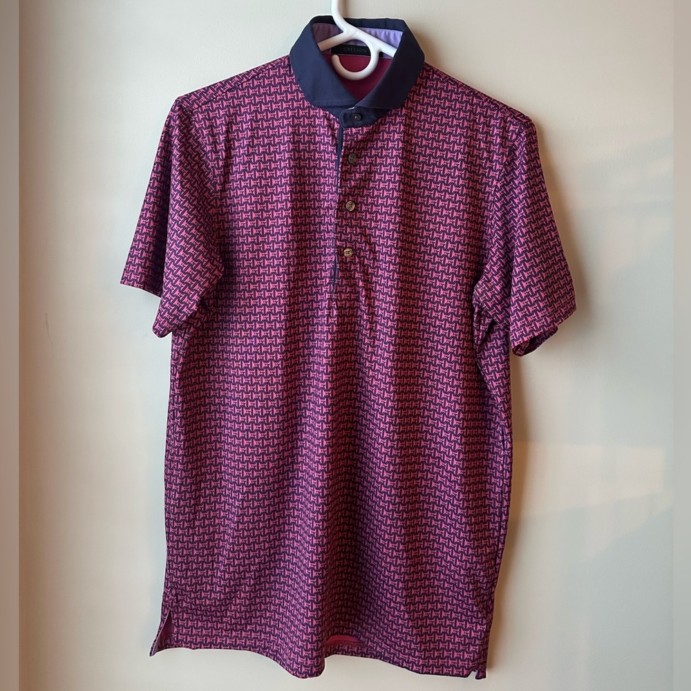 Greyson Polo Shirt - Red and dark blue